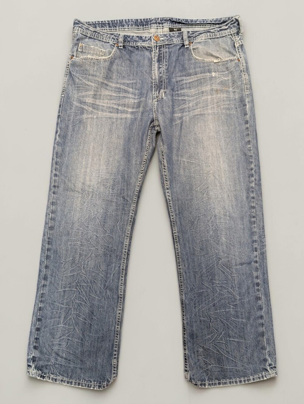Buffalo David Bitton Sz 40 Distressed Y2K Grunge Straight Leg Jeans